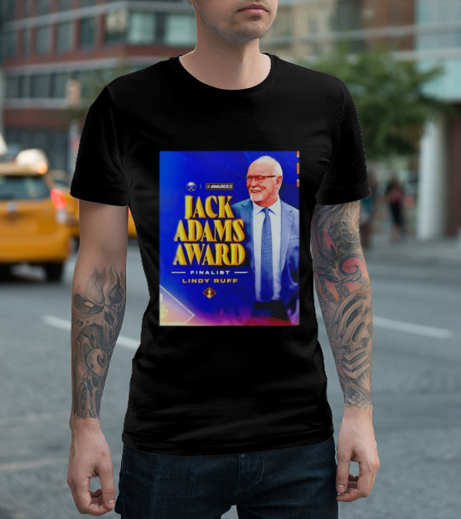 Lindy Ruff Jack Adams Award Finalist NHL Coach Recognition T-Shirt