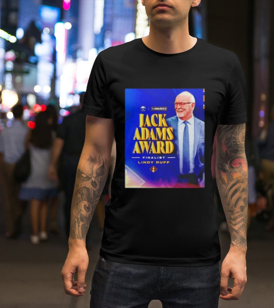 Lindy Ruff Jack Adams Award Finalist NHL Coach Recognition T-Shirt
