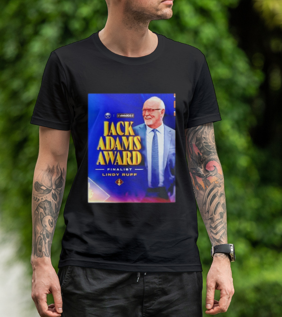 Lindy Ruff Jack Adams Award Finalist NHL Coach Recognition T-Shirt