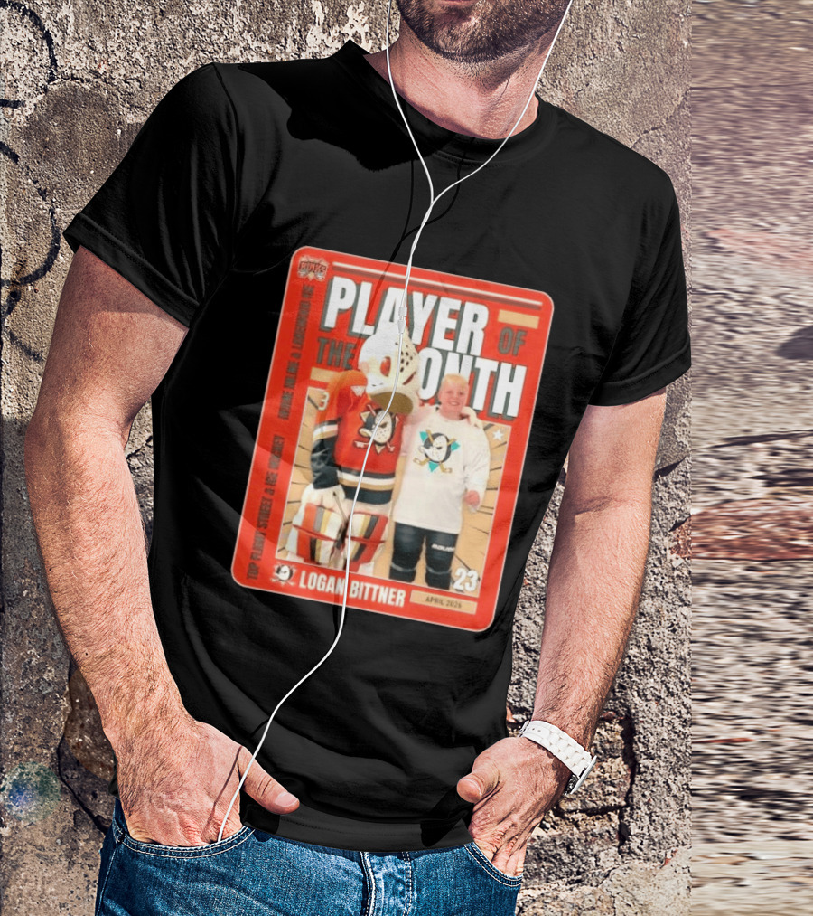 Top Flight Sweet Anaheim Ducks Logan Bittner Player Of The Month April 2026 T-Shirt