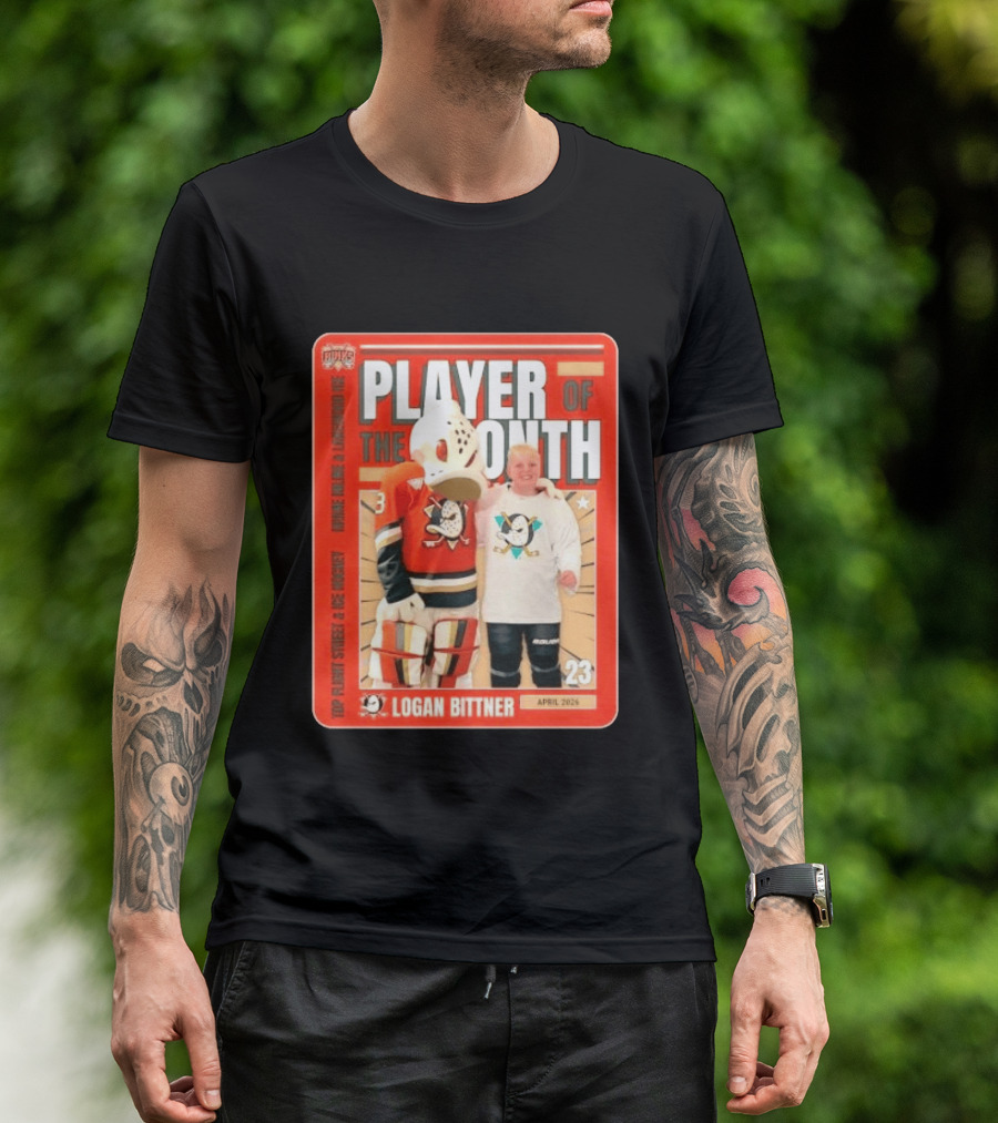 Top Flight Sweet Anaheim Ducks Logan Bittner Player Of The Month April 2026 T-Shirt