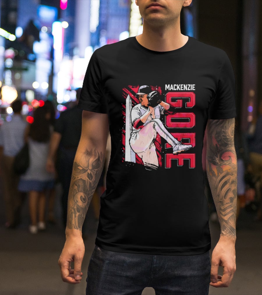 Mackenzie Gore Washington Pitching Action Baseball T-Shirt