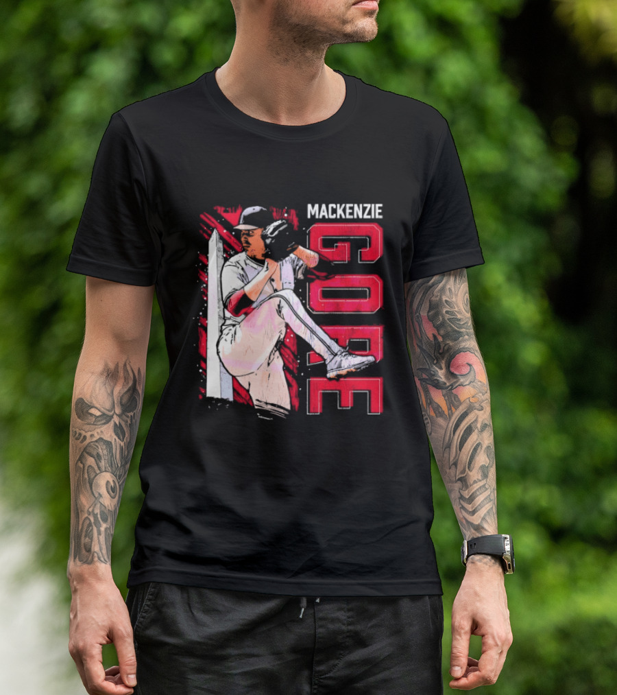Mackenzie Gore Washington Pitching Action Baseball T-Shirt