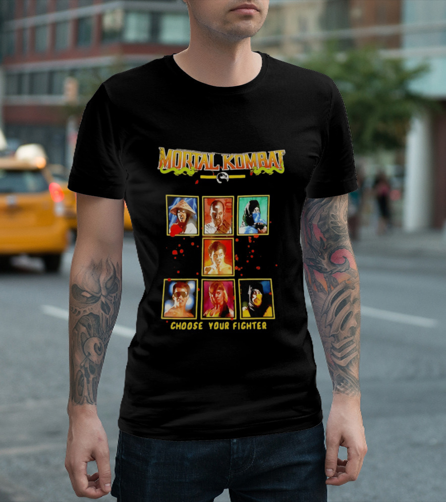 Mortal Kombat Choose Your Fighter Iconic Characters Selection T-Shirt