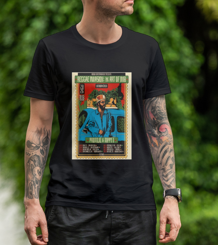 Reggae Invasion The Art Of Dub Protoje Tippy I Latin America 2026 Tour Dates T-Shirt