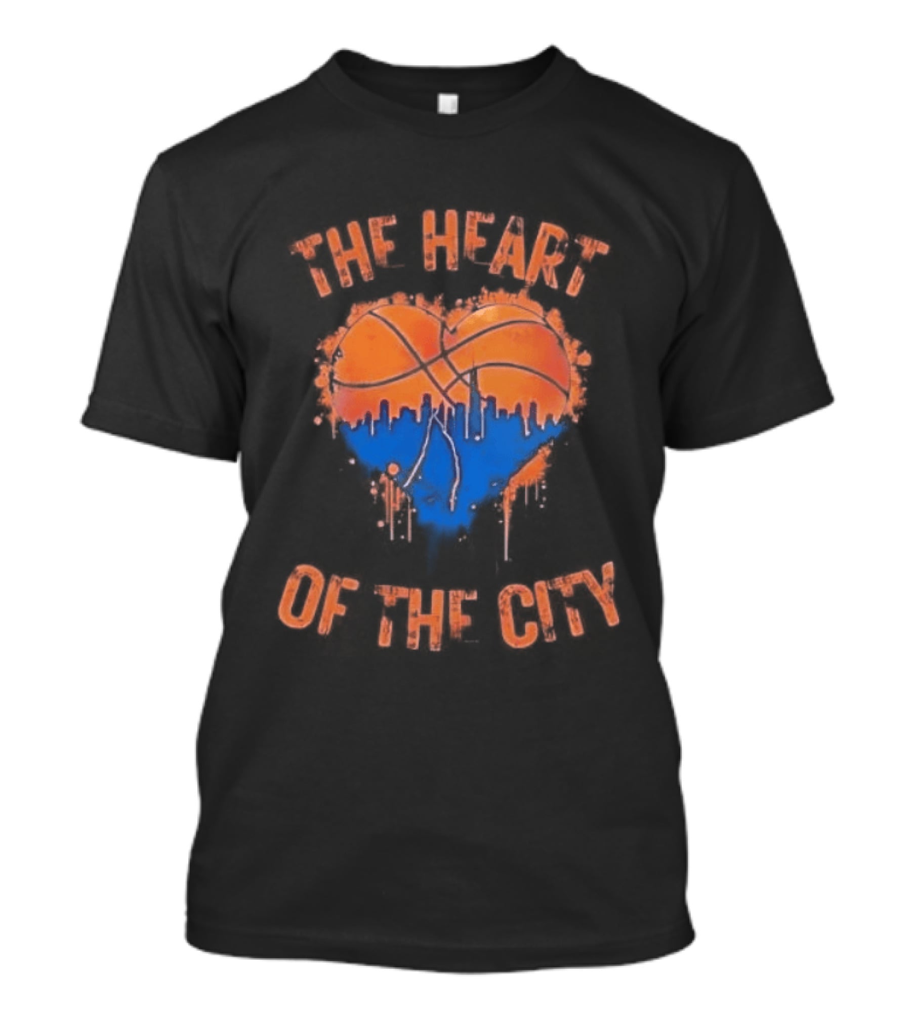 New York Knicks Heart Of The City Skyline Basketball T-Shirt