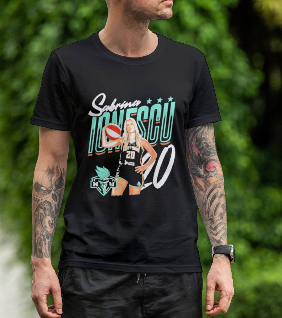 Sabrina Ionescu New York Liberty Number 20 Player Pose T-Shirt