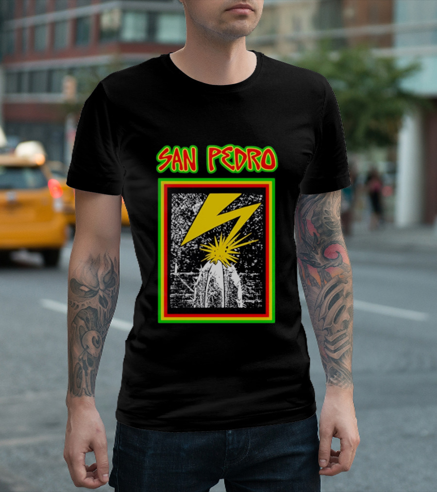 San Pedro Lightning Bolt Cactus Explosion T-Shirt