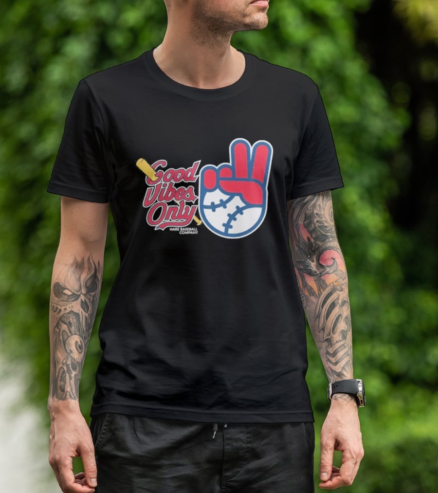 Good Vibes Only St. Louis Cardinals 2026 Baseball Peace Sign T-Shirt
