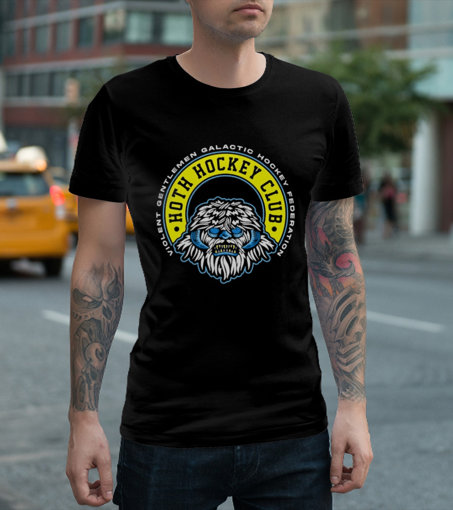 Violent Gentlemen Galactic Hockey Federation Hoth Hockey Club 2026 Wampa T-Shirt