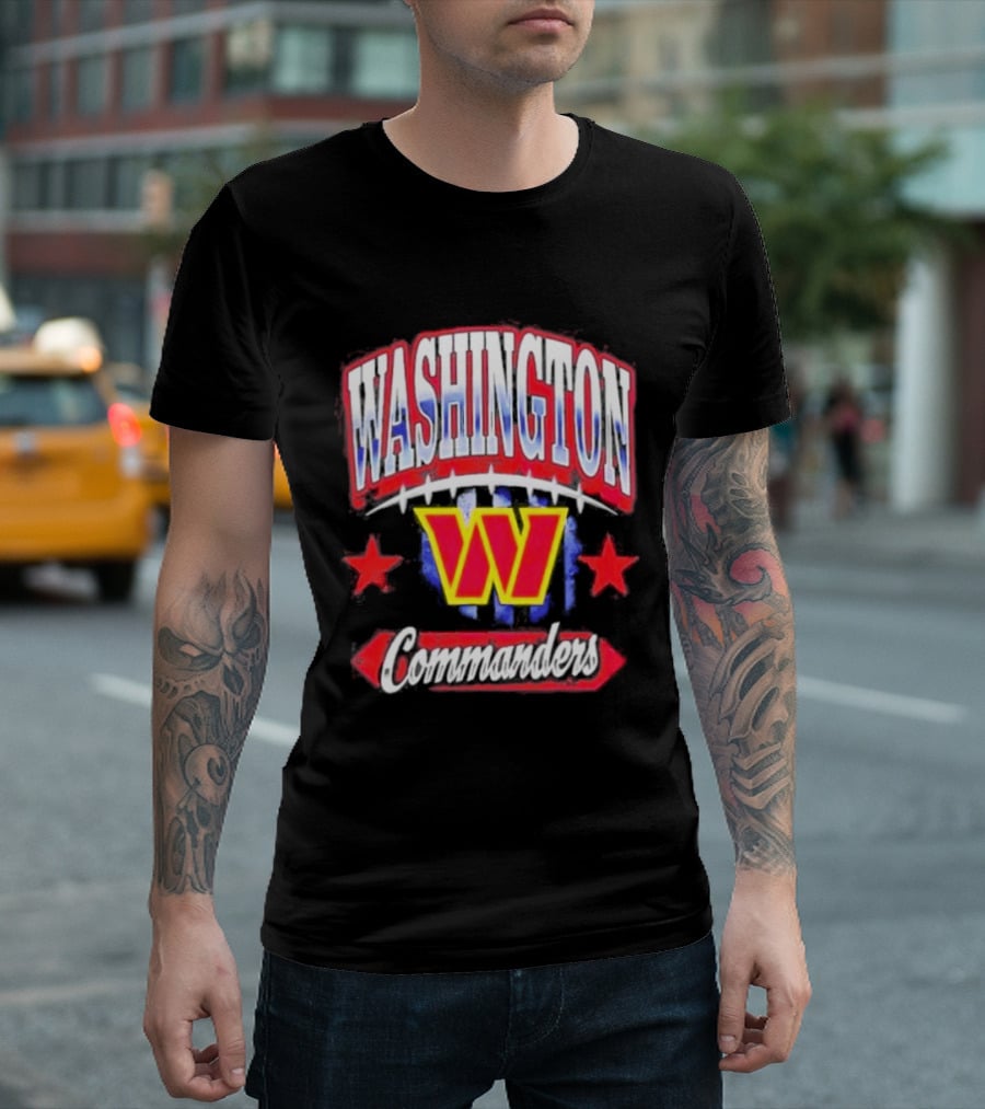 Washington Commanders W Americana Football Stars T-Shirt
