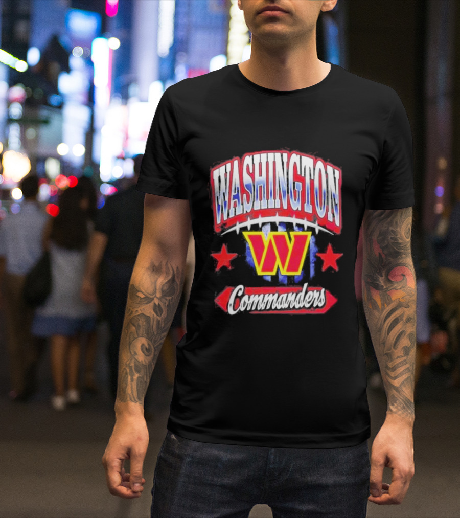 Washington Commanders W Americana Football Stars T-Shirt