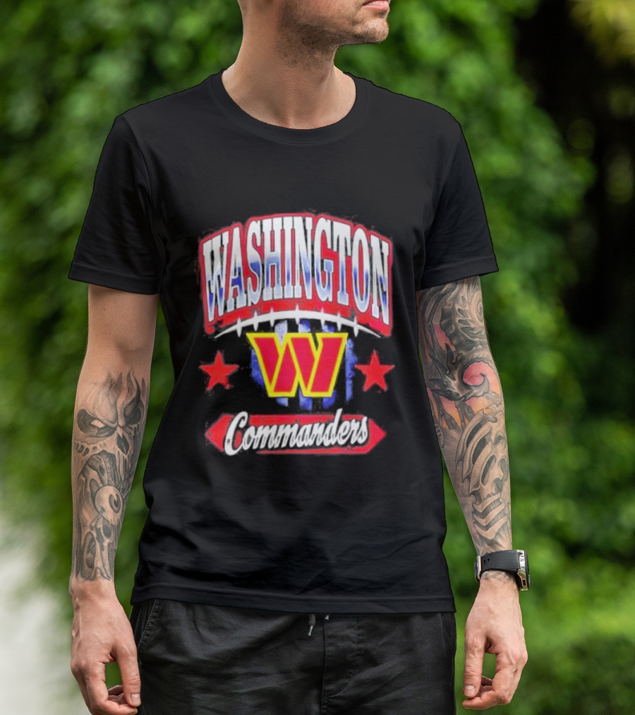 Washington Commanders W Americana Football Stars T-Shirt