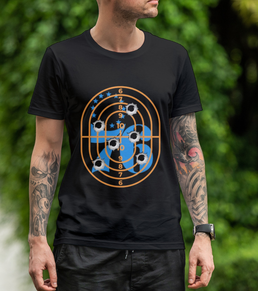 Who Shot Ya Philly Bulls Eye Target Stars T-Shirt