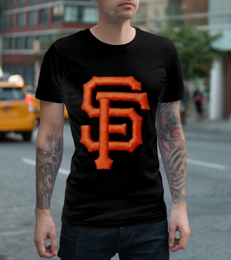 Alex Smith SF Giants Hat Orange Monogram T-Shirt