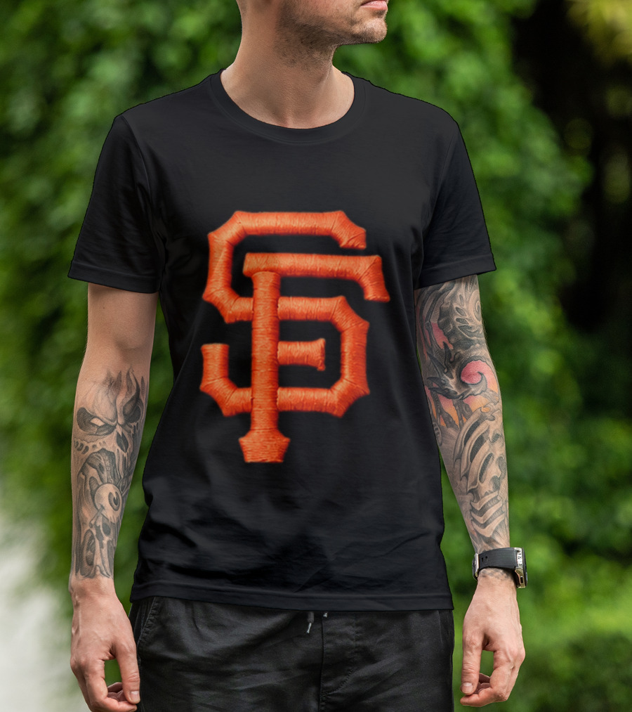 Alex Smith SF Giants Hat Orange Monogram T-Shirt