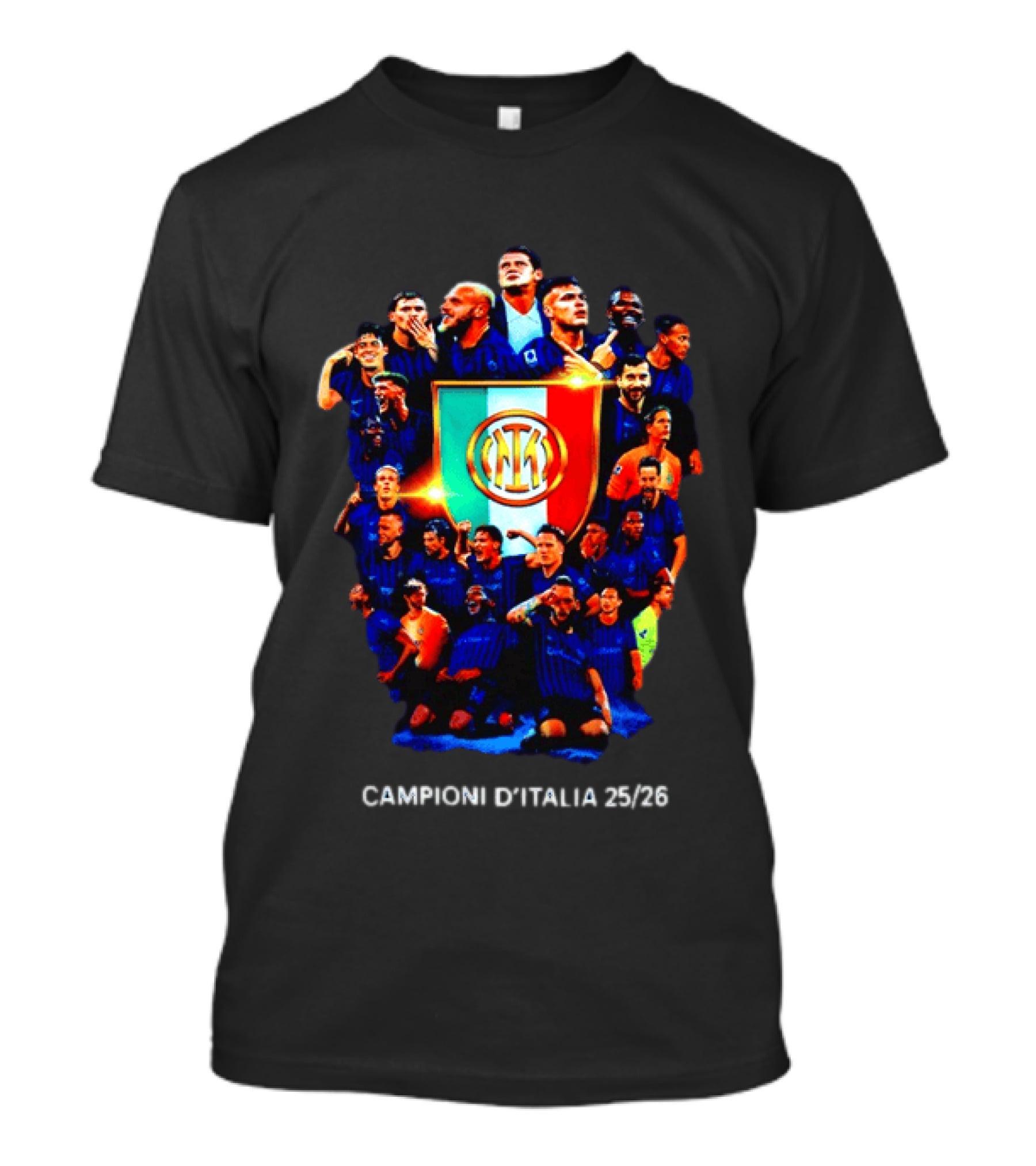 Inter Milan FC Campioni D'Italia 24/25 Serie A Champions Team Celebration T-Shirt
