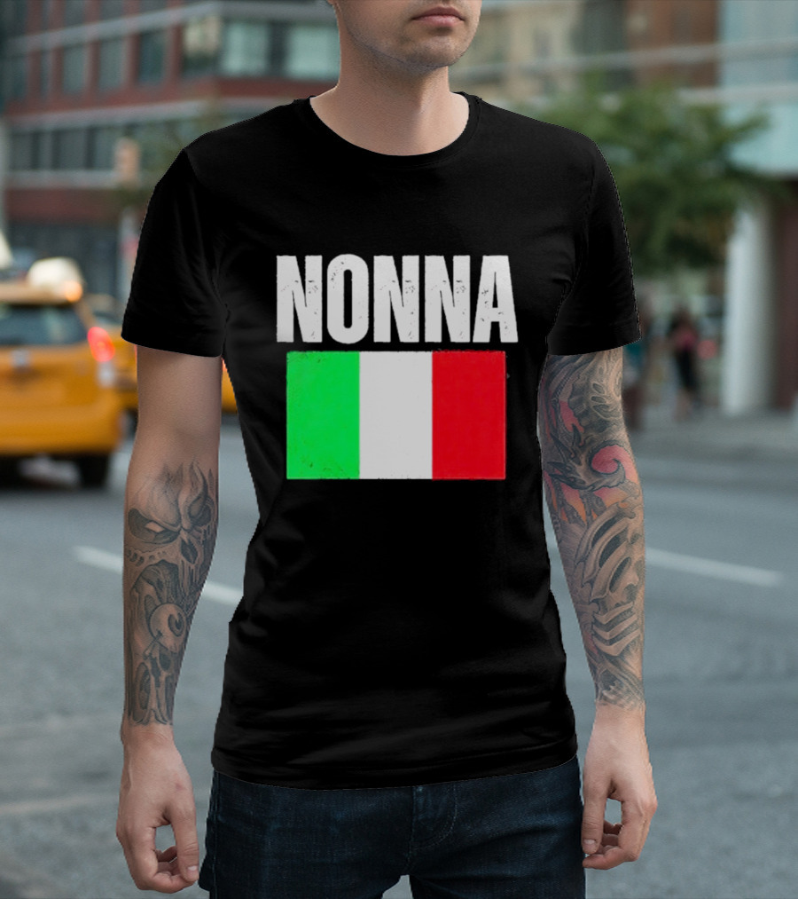 Italian Nonna Flag Pride With Italy T-Shirt