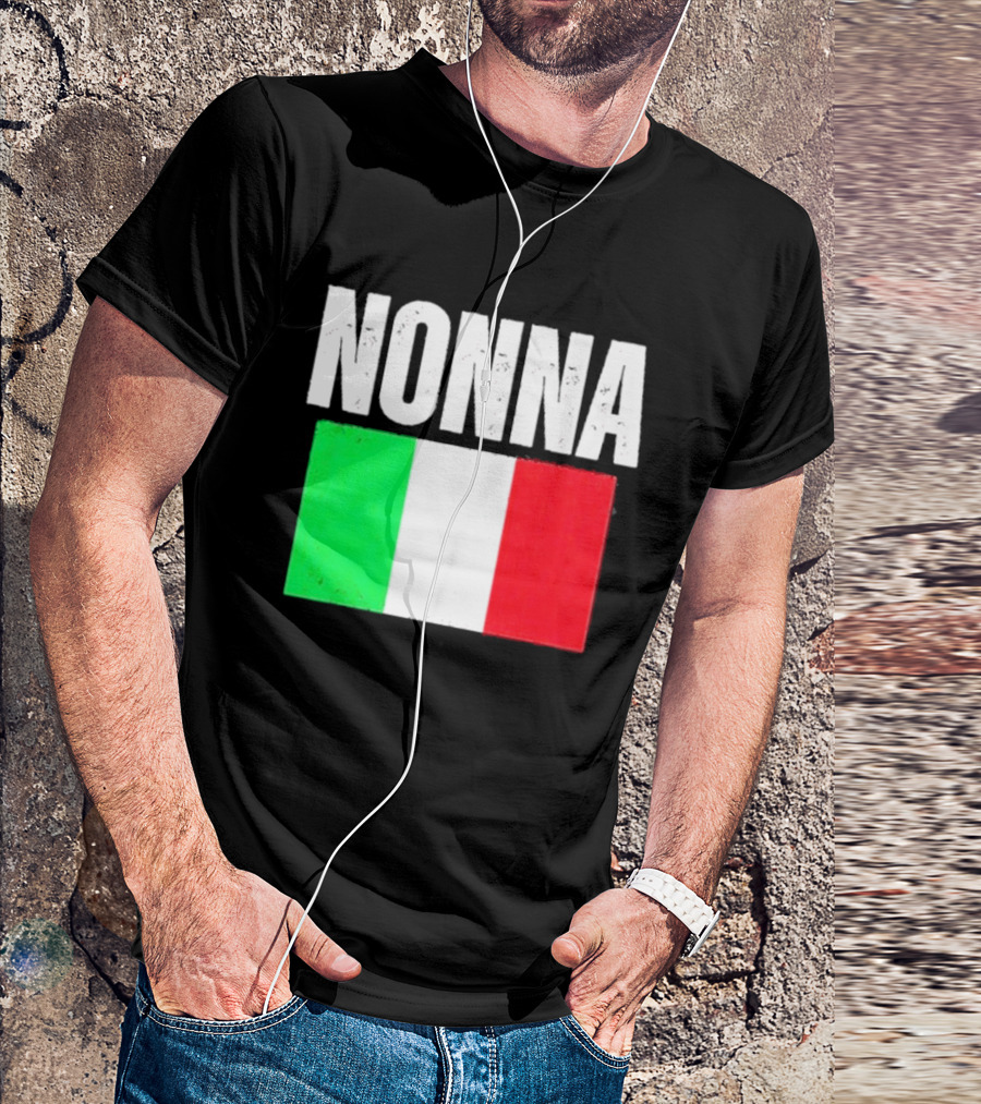 Italian Nonna Flag Pride With Italy T-Shirt