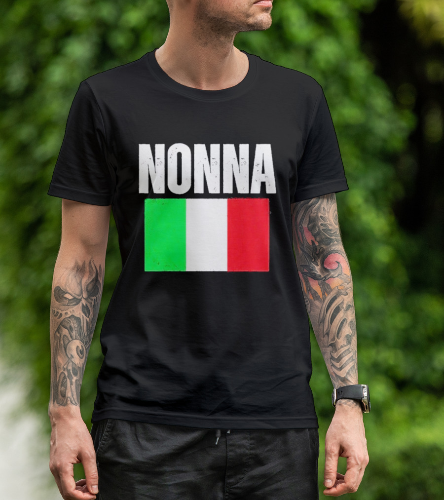 Italian Nonna Flag Pride With Italy T-Shirt