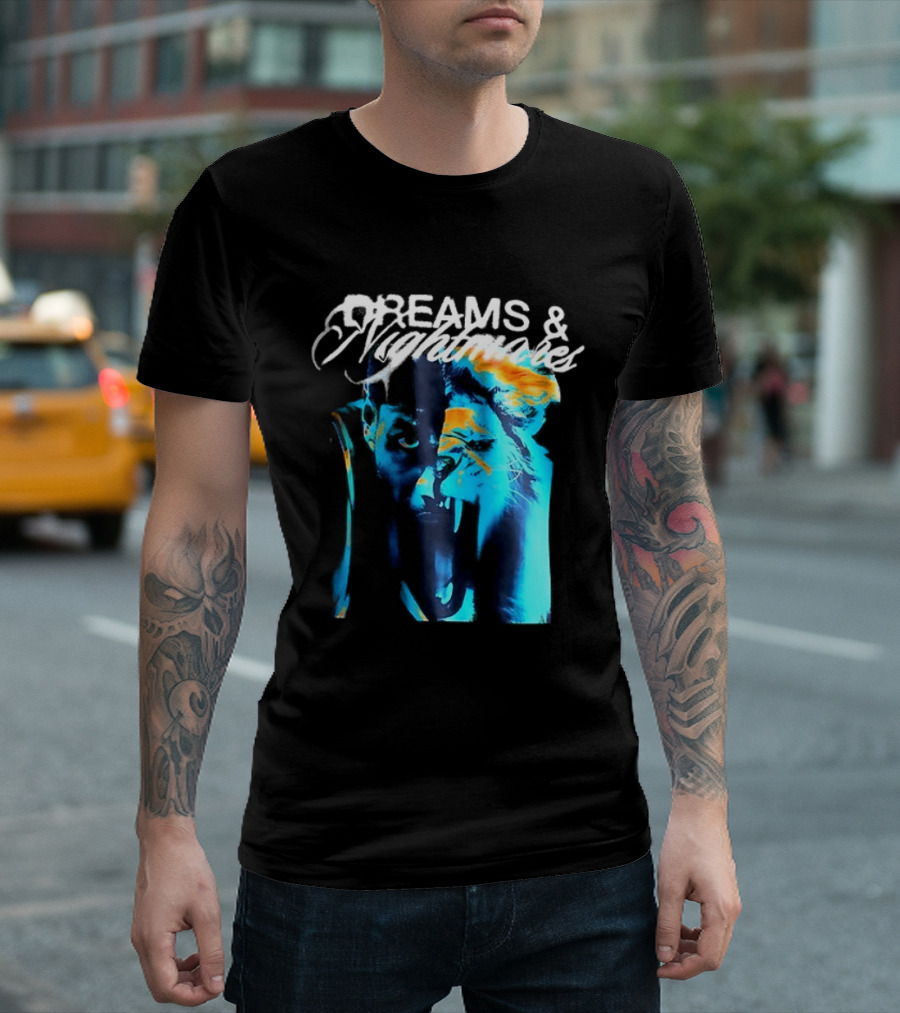 LeBron Dreams & Nightmares Nike Blue Orange Brushstroke T-Shirt