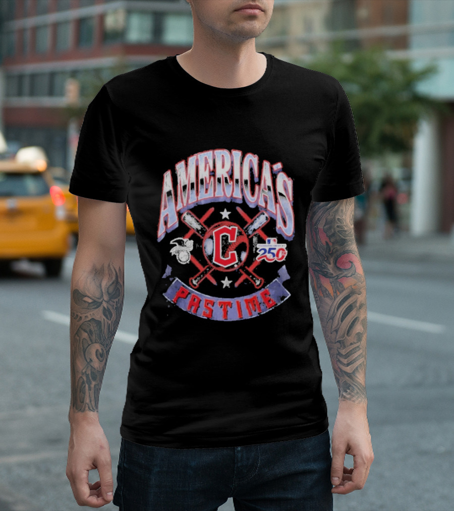 Cleveland Guardians 250th Anniversary America's Pastime T-Shirt