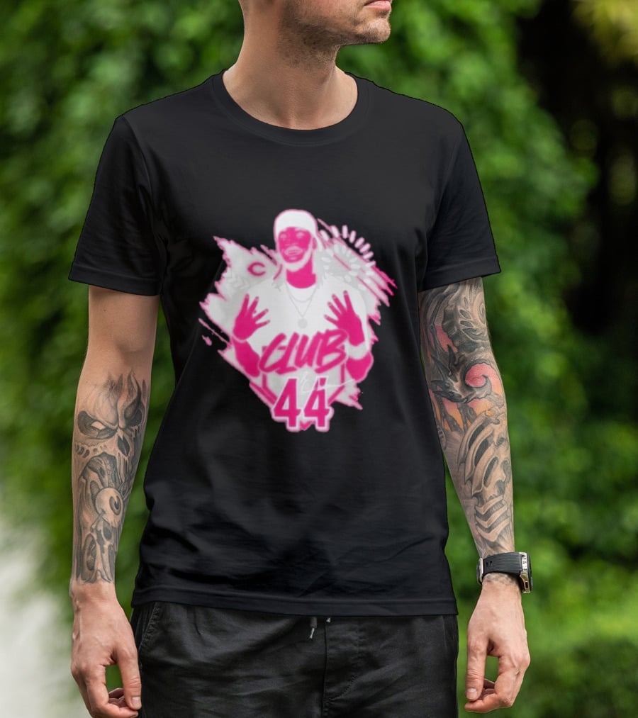 Elly De La Cruz Club 44 Pink Cincinnati Baseball T-Shirt