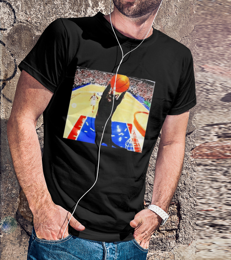 Philadelphia 76ers Black Cat Slam Dunk Basketball Meme T-Shirt