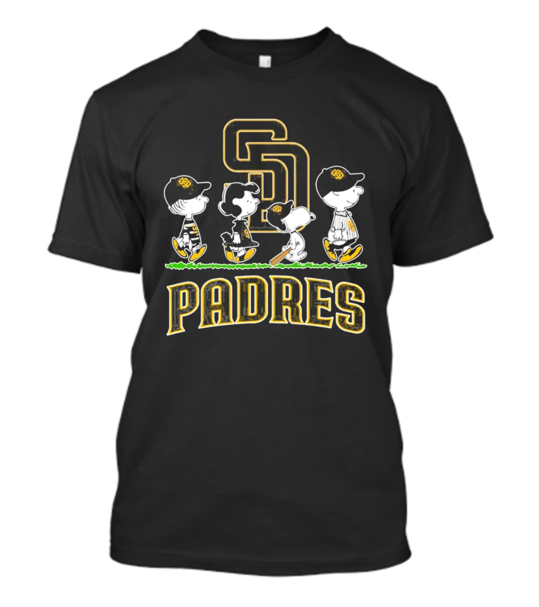 San Diego Padres Peanuts Abbey Road 2026 Charlie Brown Snoopy Woodstock T-Shirt