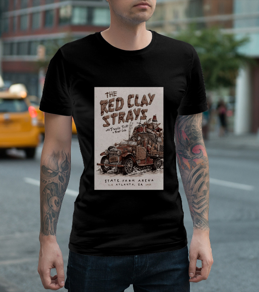 The Red Clay Strays With Travis Tritt And Brent Cobb Live Concert State Farm Arena Atlanta GA Nov 13 2026 T-Shirt