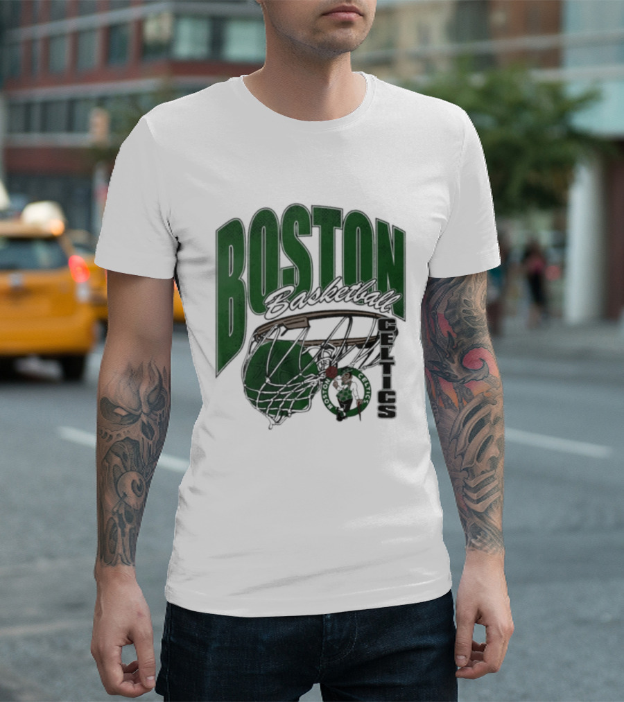 Boston Celtics Basketball 2026 Script Swish T-Shirt