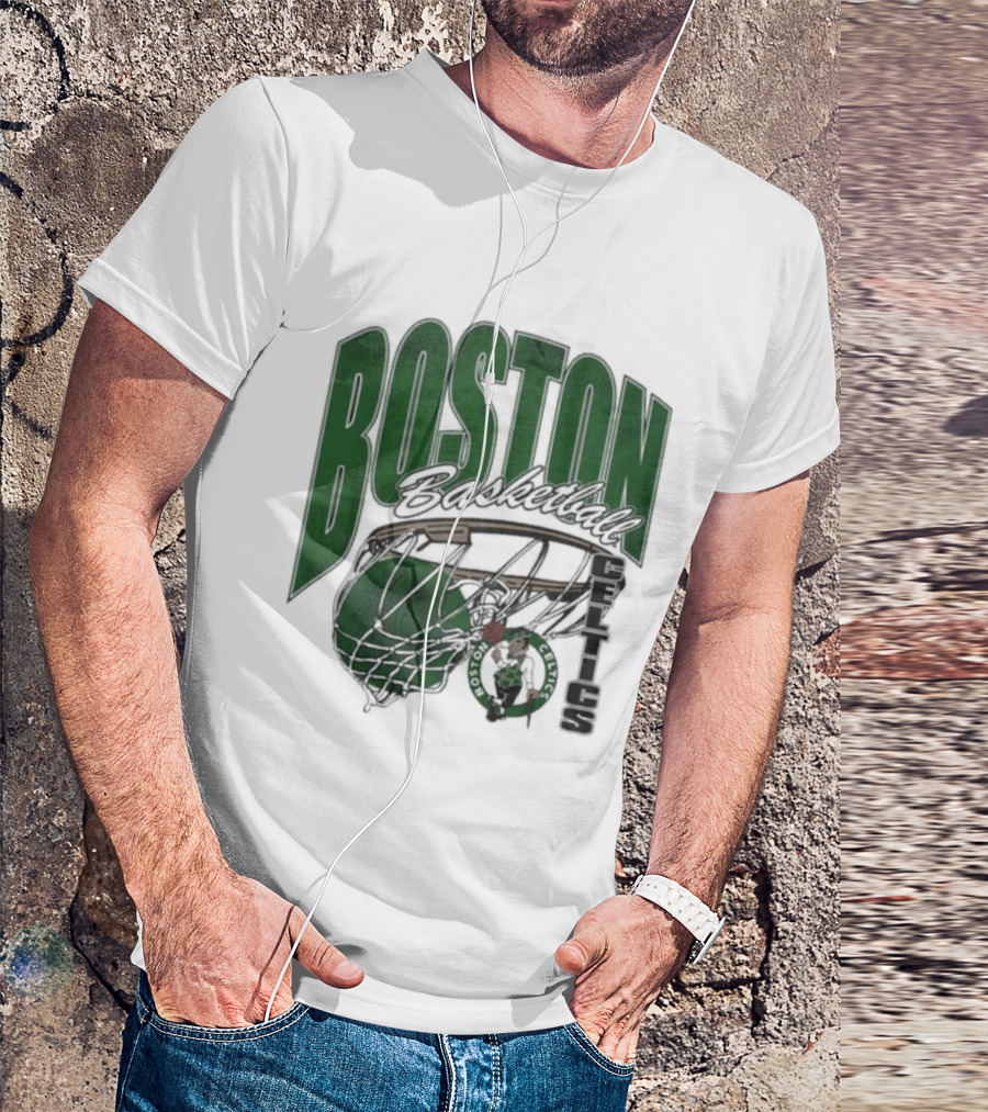 Boston Celtics Basketball 2026 Script Swish T-Shirt