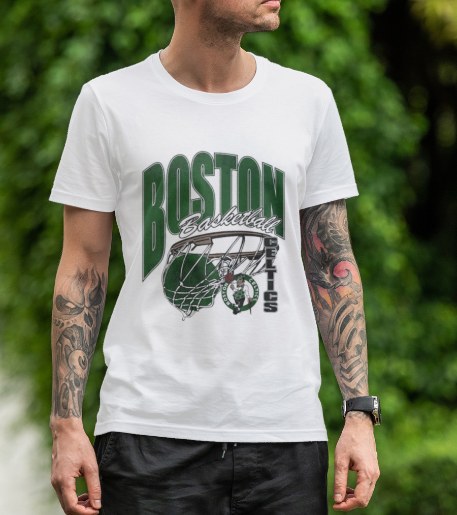 Boston Celtics Basketball 2026 Script Swish T-Shirt
