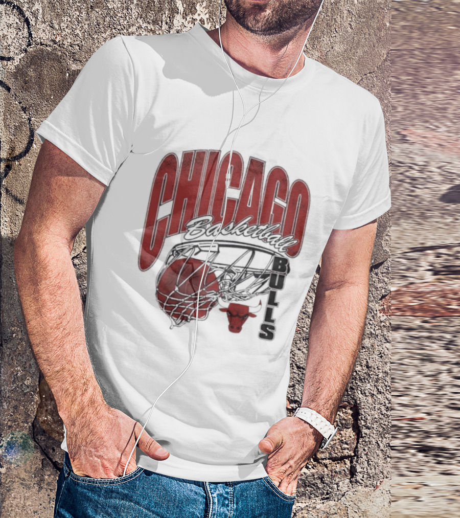 Chicago Basketball Bulls Script Swish 2026 T-Shirt
