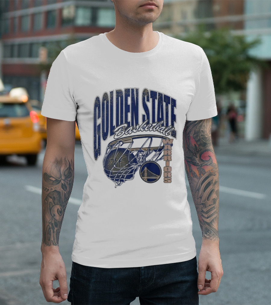 Golden State Warriors 2026 Script Swish Basketball T-Shirt