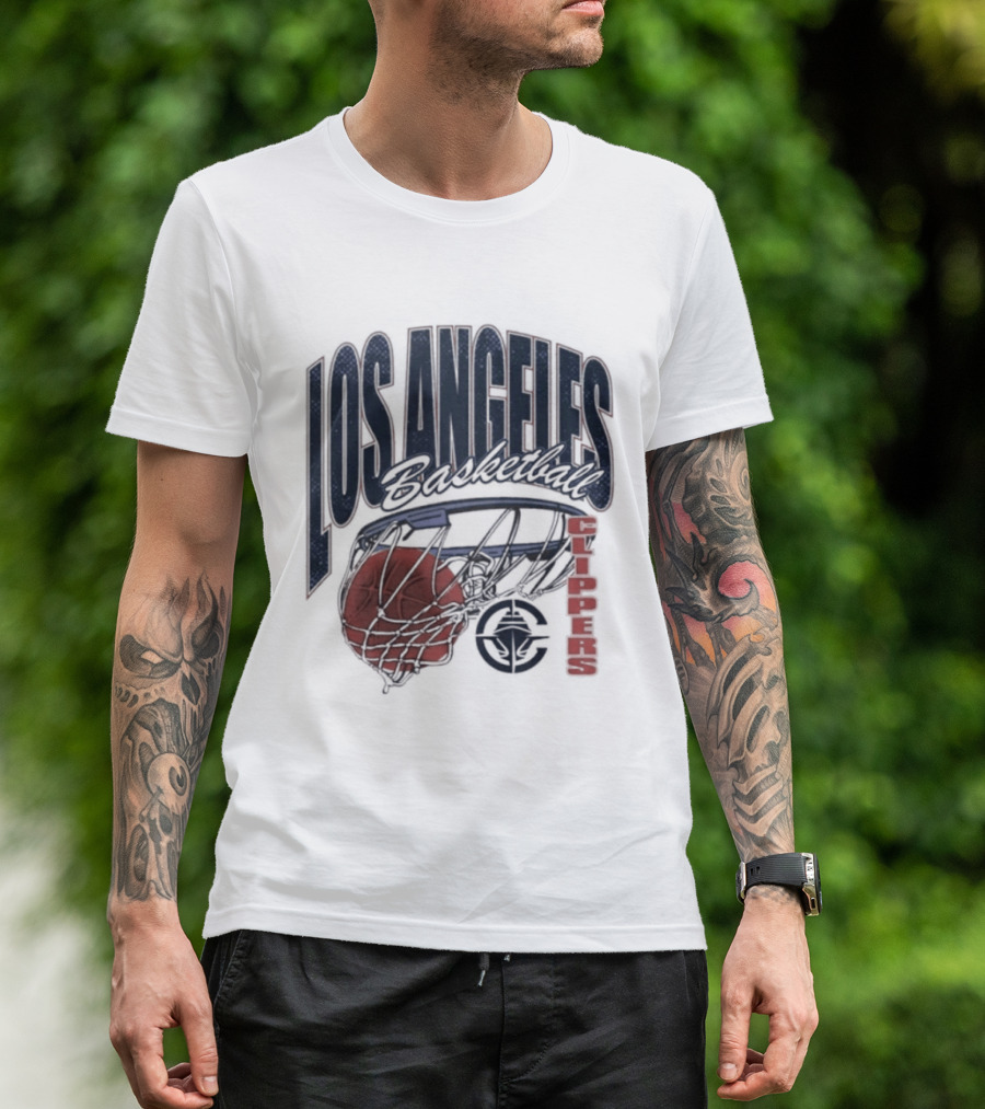 Los Angeles Clippers Script Swish Basketball 2026 T-Shirt