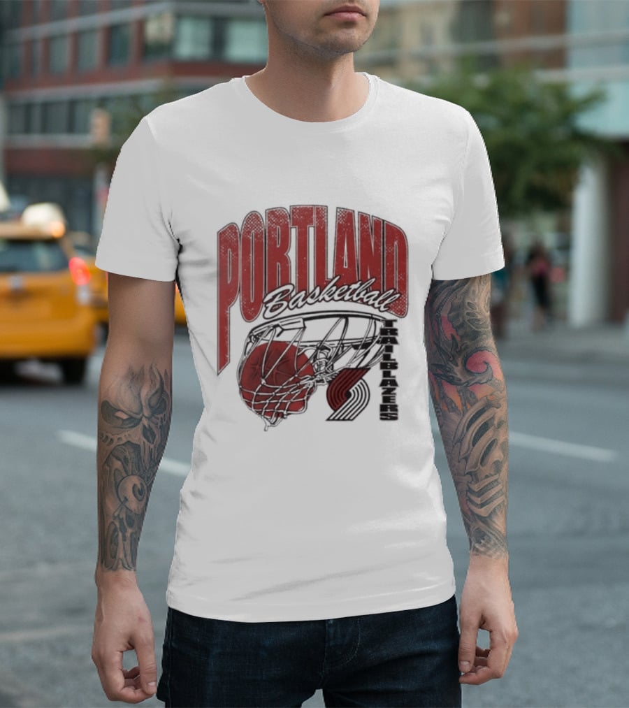 Portland Trail Blazers Script Swish 2026 Basketball T-Shirt