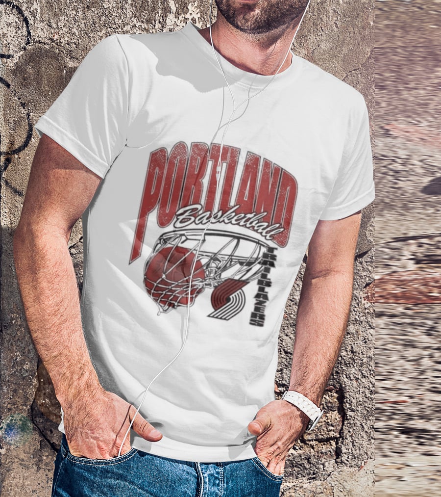 Portland Trail Blazers Script Swish 2026 Basketball T-Shirt