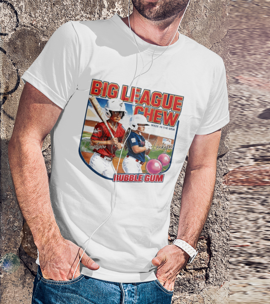 Big League Chew Made In USA Daxton Laikyn Baseball Bubble Gum T-Shirt