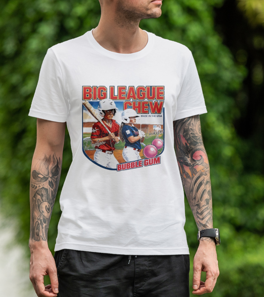 Big League Chew Made In USA Daxton Laikyn Baseball Bubble Gum T-Shirt