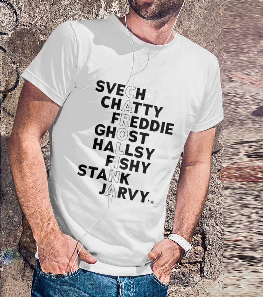 Carolina Hockey Players Nicknames Svech Chatty Freddie Ghost Halls Fishy Stank Jarvy 2026 T-Shirt