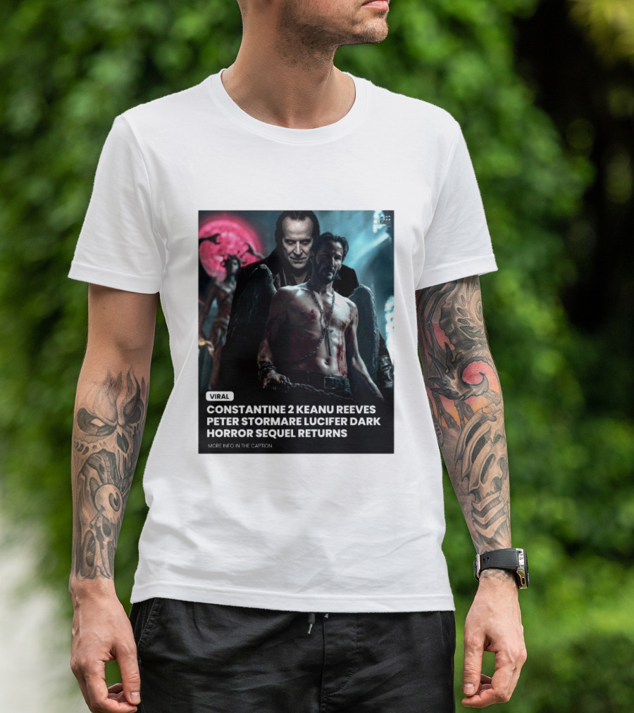 Constantine 2 Keanu Reeves Peter Stormare Lucifer Dark Horror Sequel Returns Viral T-Shirt