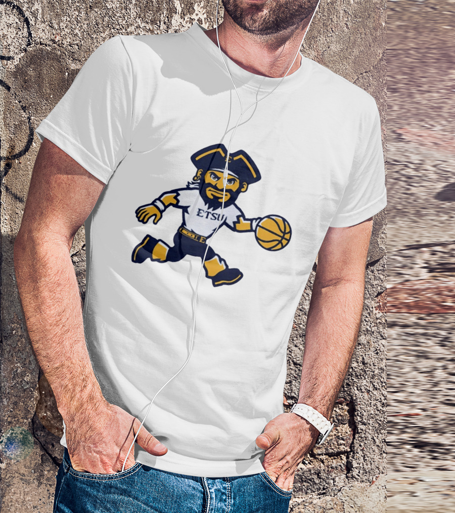ETSU Buccaneers Basketball Pirate Mascot East Tennessee State University T-Shirt