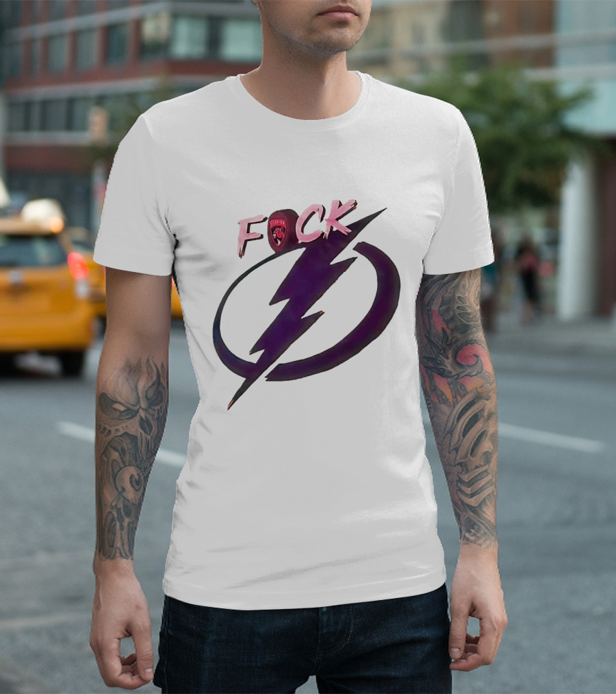 F Panthers Rivalry With Tampa Bay Lightning Lightning Bolt T-Shirt