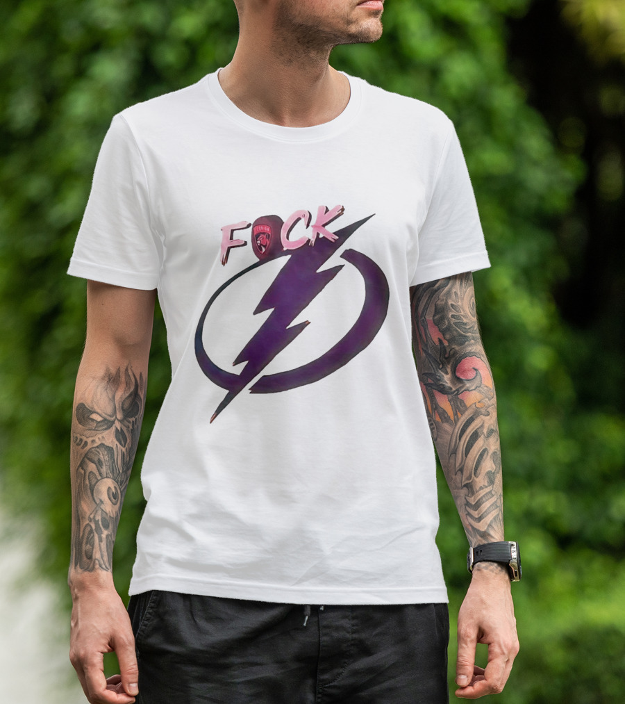 F Panthers Rivalry With Tampa Bay Lightning Lightning Bolt T-Shirt