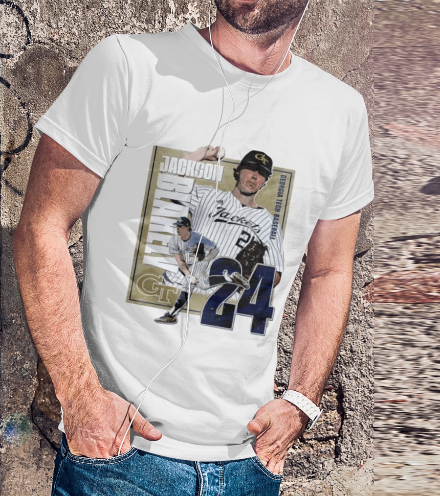 Jackson Blakely Georgia Tech Baseball GT 24 Player Student Athlete T-Shirt