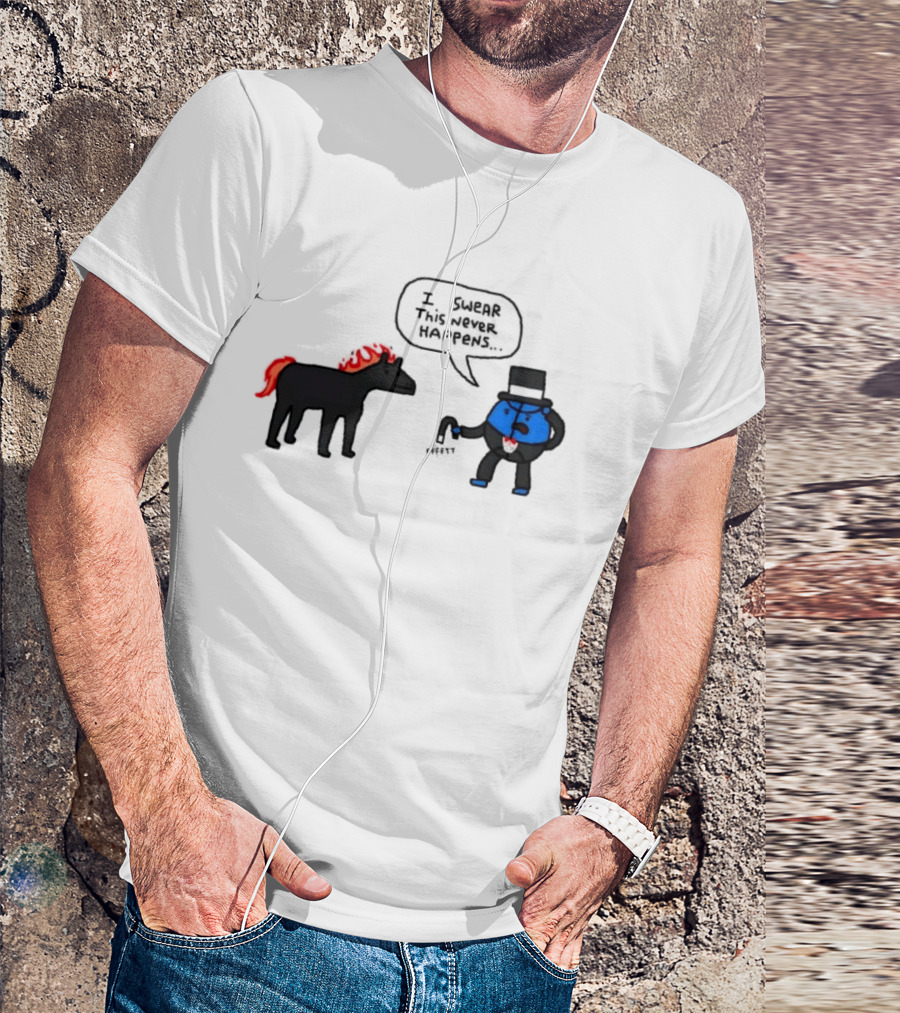 Orlando Magic Lose I Swear This Never Happens Meme Horse And Top Hat T-Shirt