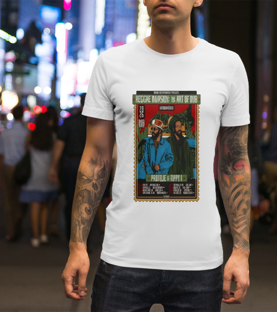 Reggae Invasion The Art Of Dub Protoje Tippy I 2026 Latin America Tour T-Shirt