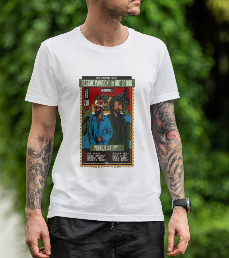 Reggae Invasion The Art Of Dub Protoje Tippy I 2026 Latin America Tour T-Shirt
