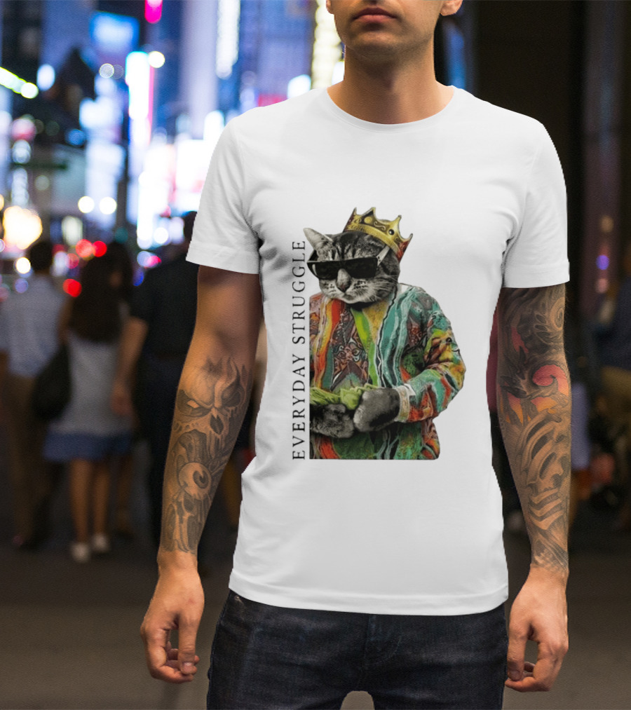 Scottie Barnes Everyday Struggle Cat In Colorful Crowned Outfit T-Shirt